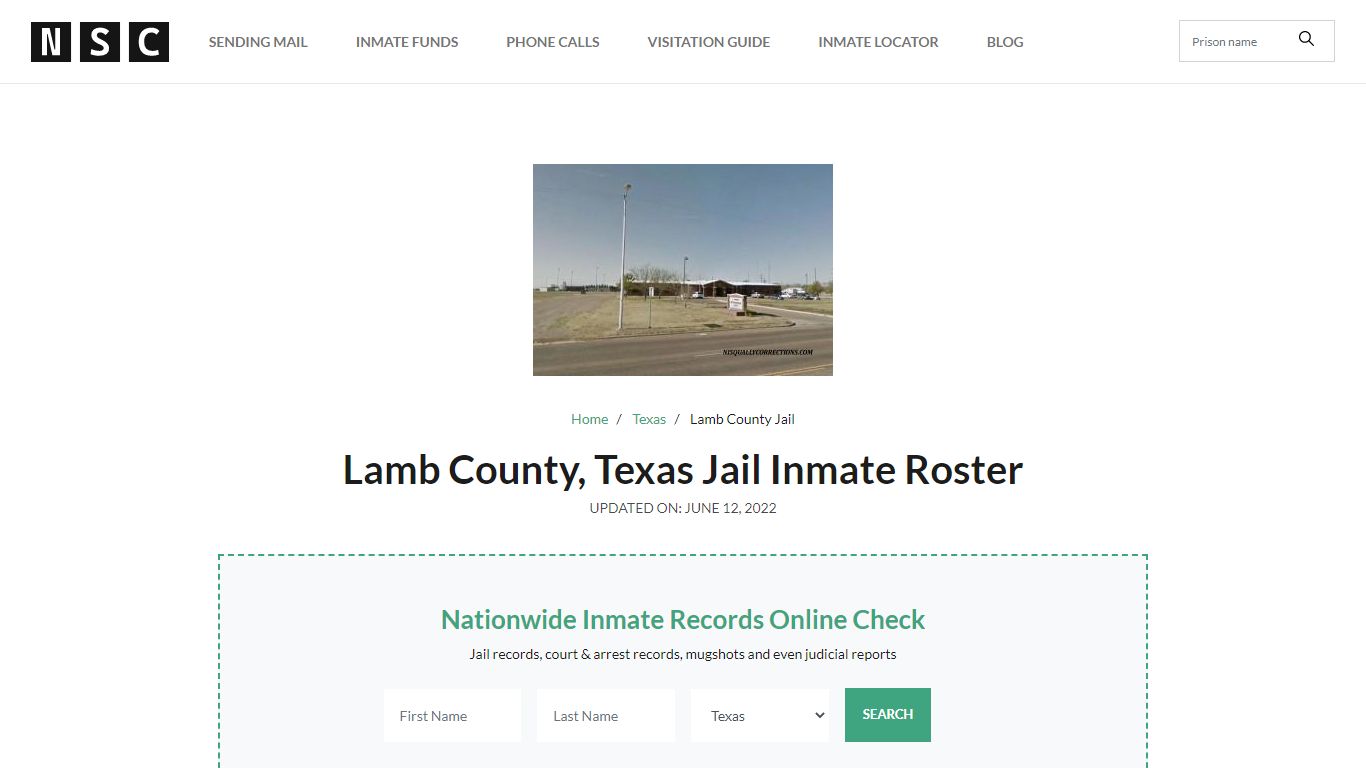 Lamb County, Texas Jail Inmate Roster